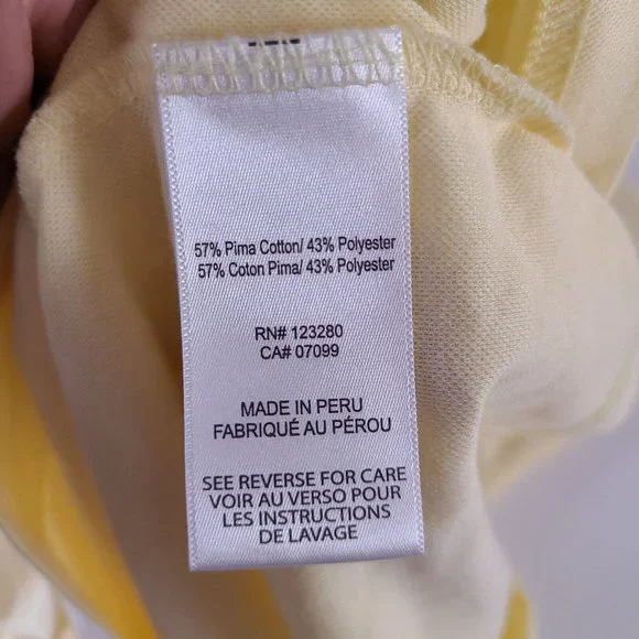 Travis Mathew Mens Shirt Yellow Striped Pocket Polo - Picture 5 of 6